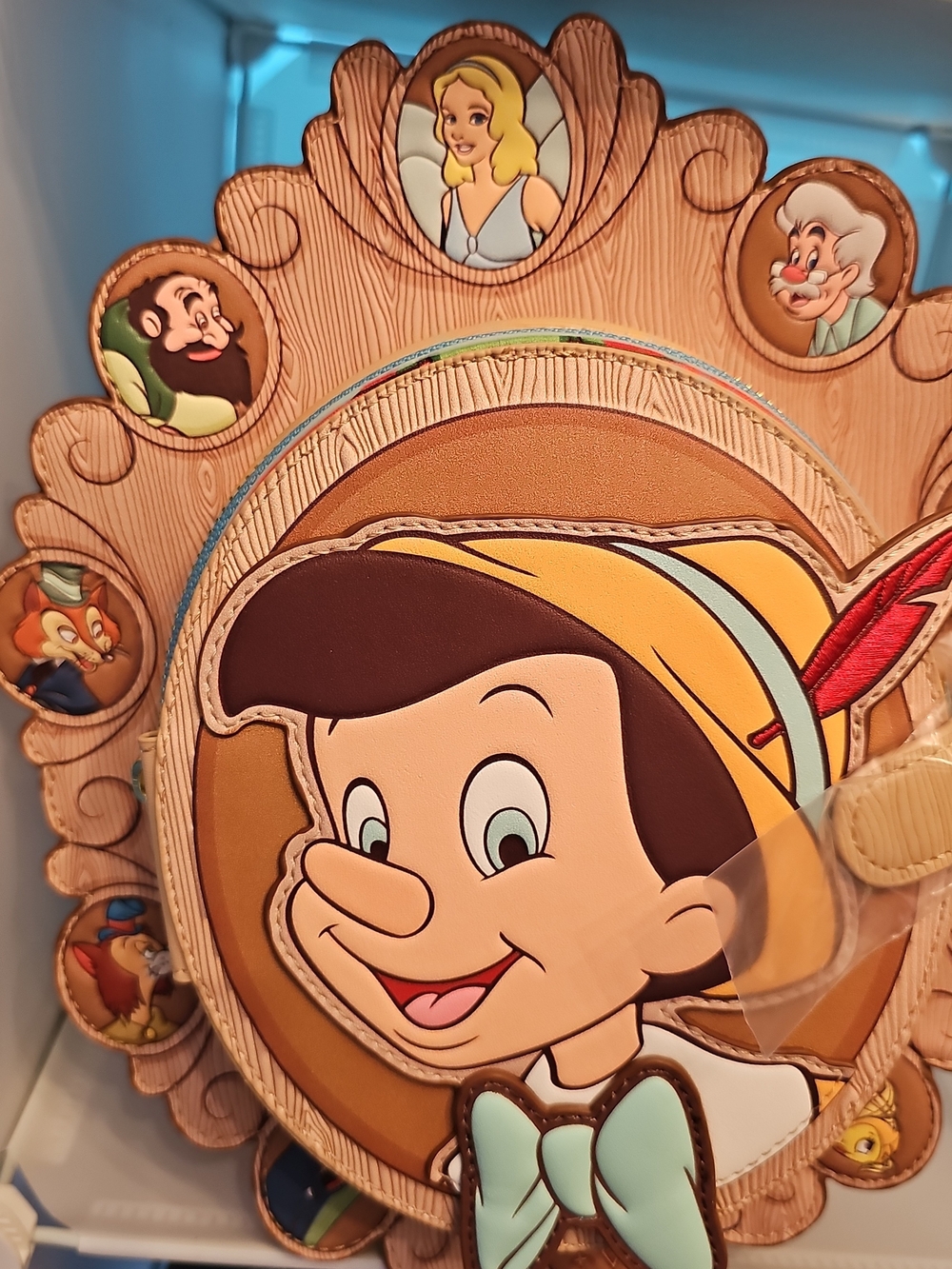 Pinocchio Cameo Loungefly Backpack - Magnet Opening Accents